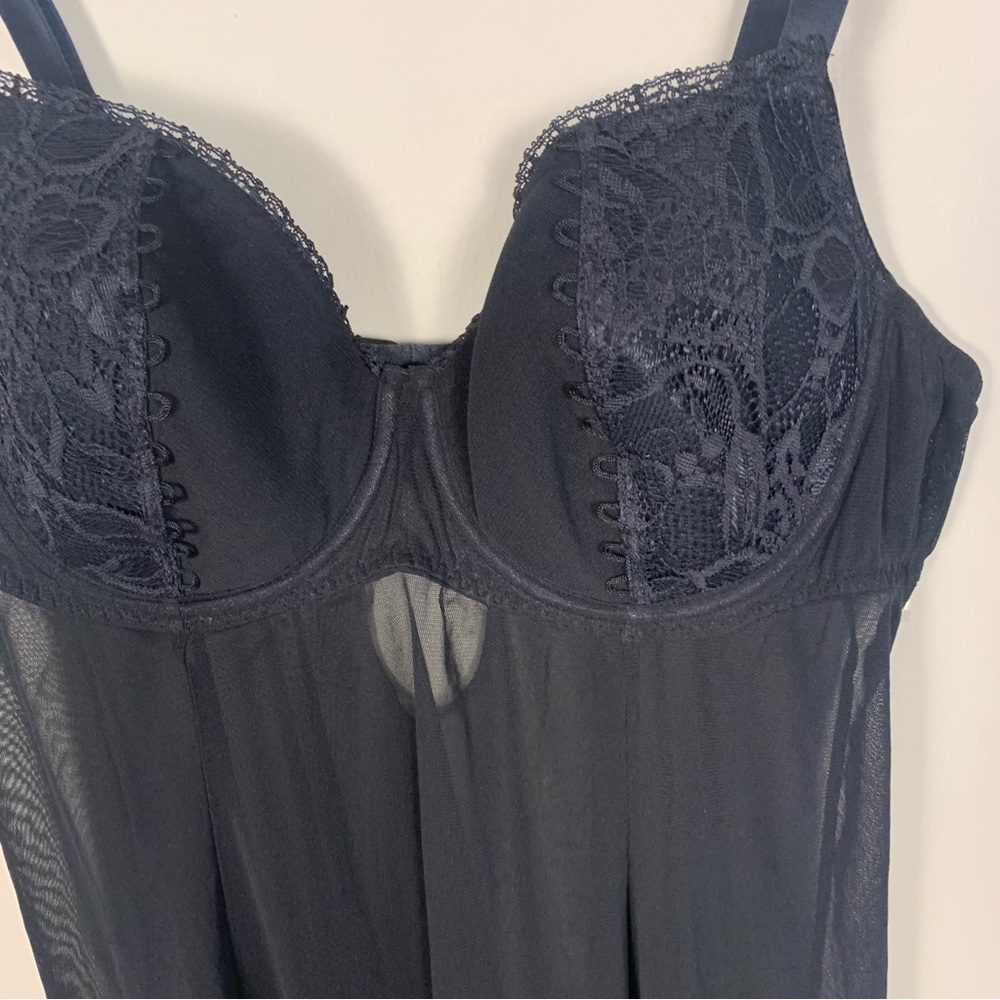 Cacique Underwired Lined Semi Sheer Babydoll Chemise Slip - Picture 7 of 12